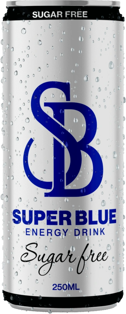 SUPER BLUE Sugar Free can